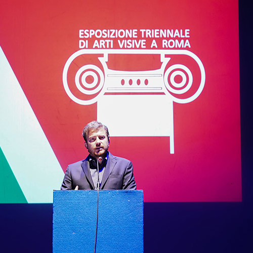 Scatto della grande giornata al Teatro Italia con il discorso del conte Daniele Radini Tedeschi